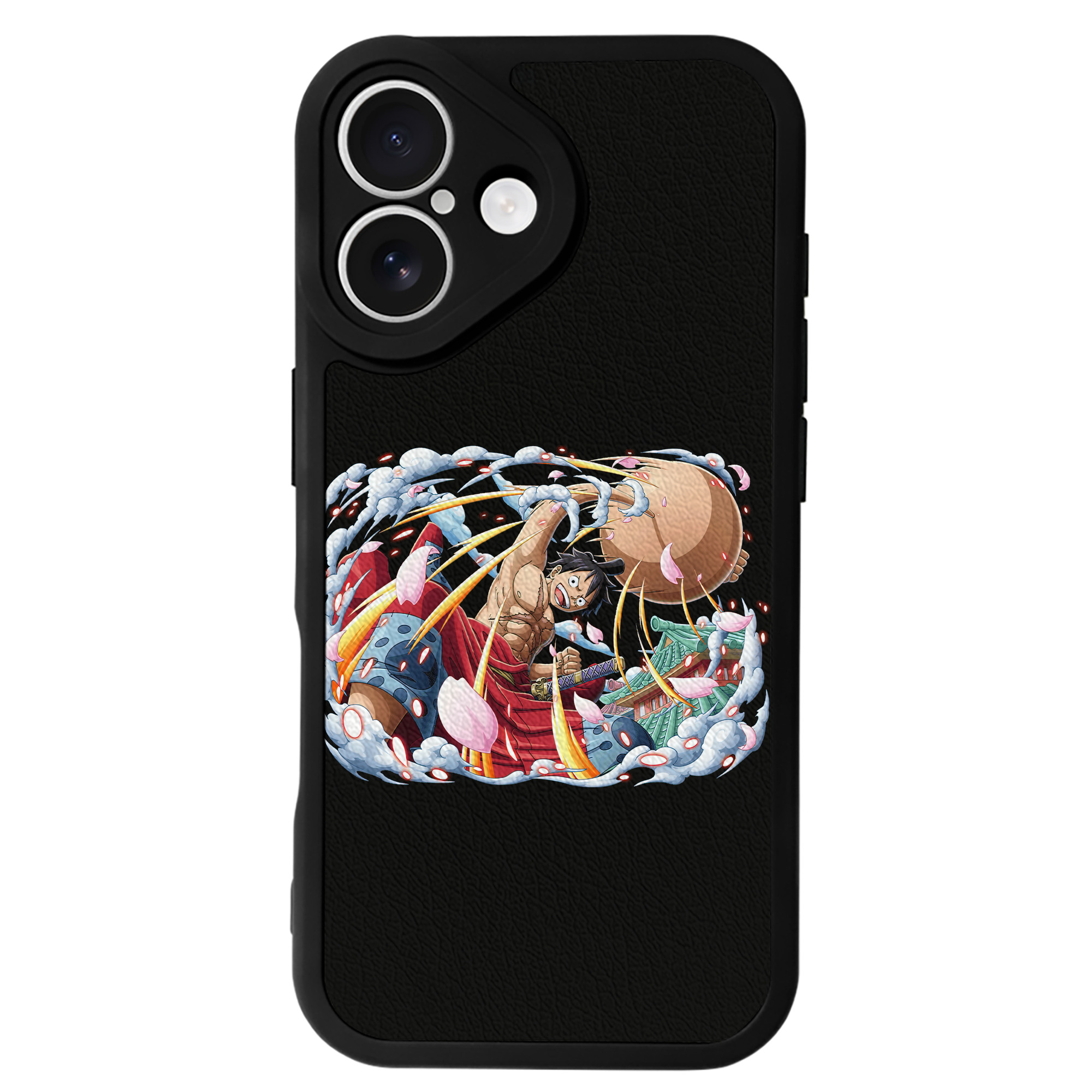 （画像用） ワンピース モンキー・D・ルフィ ONE PIECE Monkey D. Luffy 【iPhone 16シリーズ対応】シリコンスマホケース（レザー調） 材質：シリコン